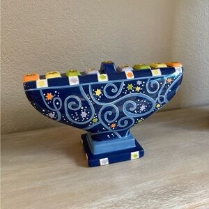 Colorful Ceramic Menorah
